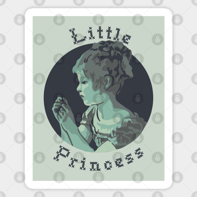 A Little Princess Portrait and  Quote Magnet by Slightly Unhinged